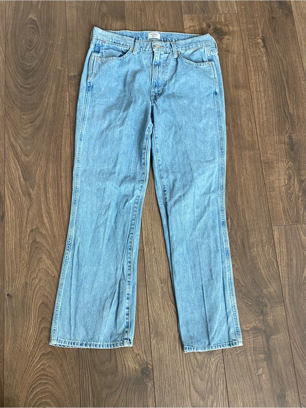 Aritzia Sunday Best Light Blue Straight-Leg Jeans